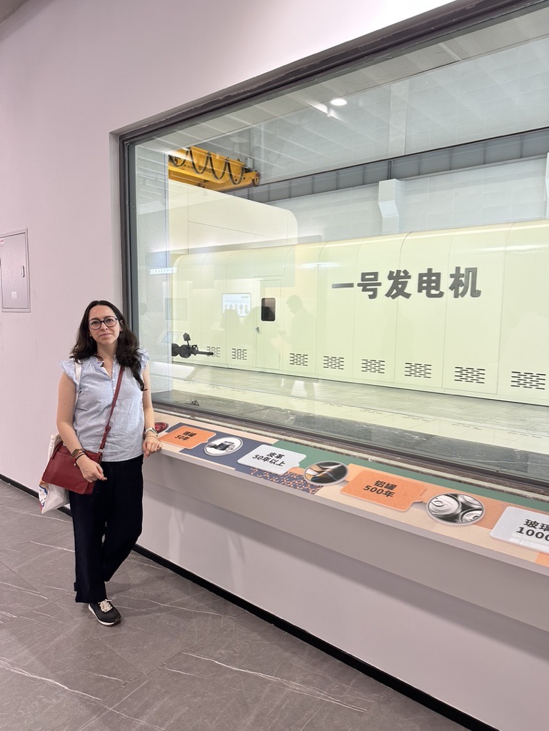 Mariana Escalante visits an eco-friendly power company in Nanjing, East China's Jiangsu Province, on June 11, 2026. Photo: Courtesy of Escalante