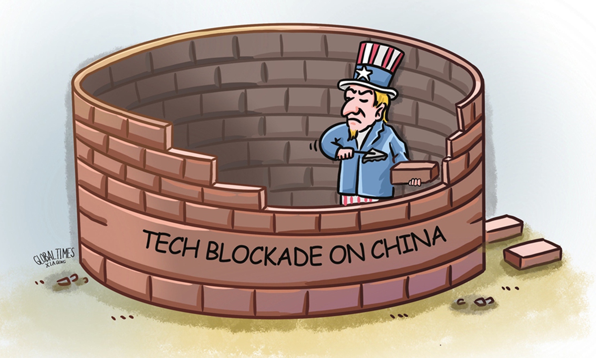 US blockade on China  llustration: Xia Qing/GT