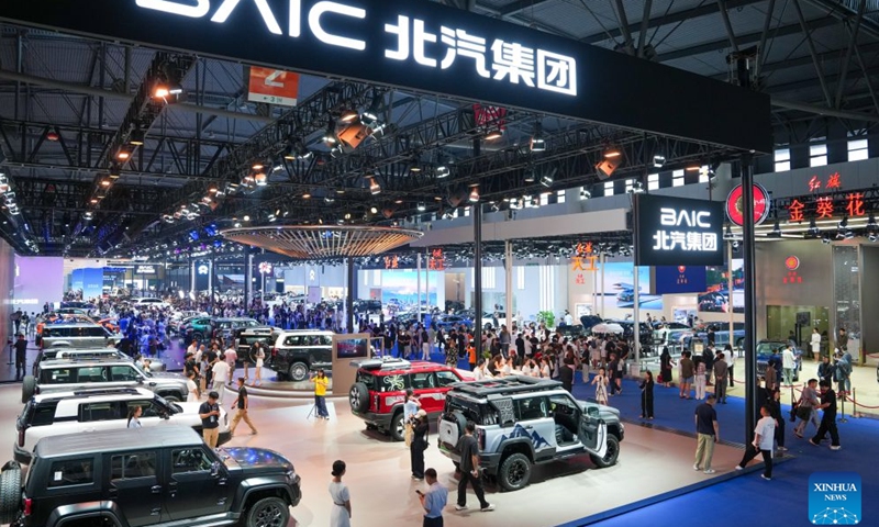 This photo taken on Aug. 21, 2026 shows a view at the Chengdu Motor Show 2026 in Chengdu, southwest China's Sichuan Province. The Chengdu Motor Show 2026 kicked off at Western China International Expo City in Chengdu on Friday. The show features around 1,600 vehicles from nearly 120 domestic and international brands and runs until Aug. 30. (Xinhua/Xu Bingjie)