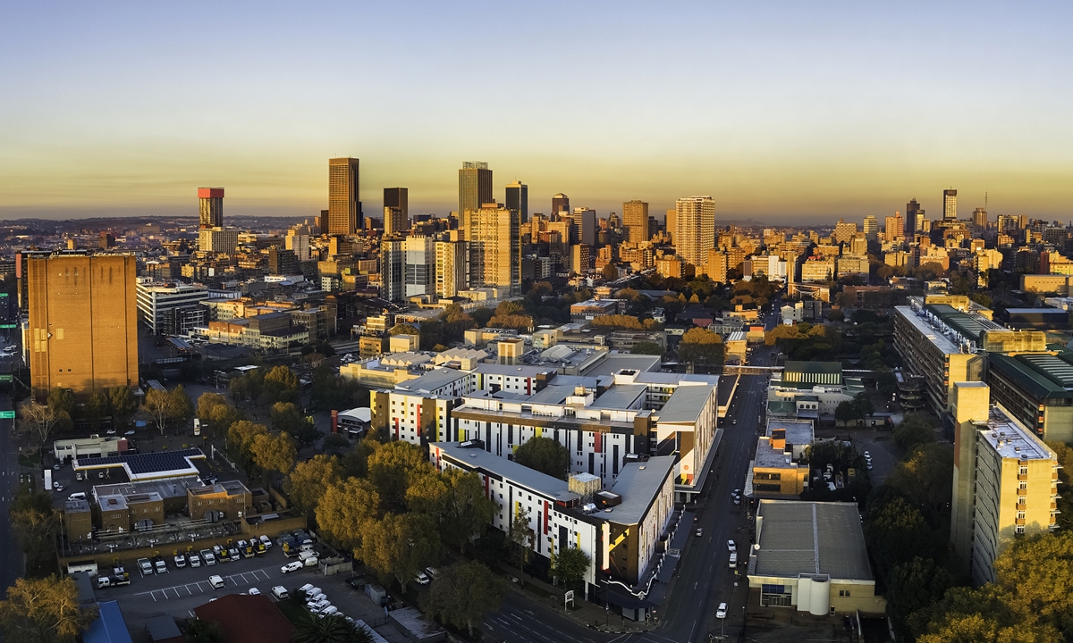 The aerial view of Johannesburg, South Africa Photo: VCG