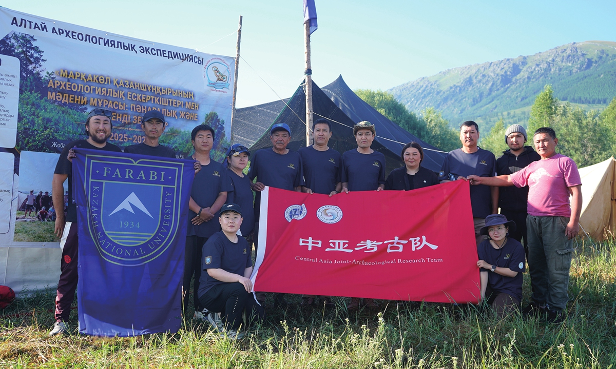 Members of the China-Kazakhstan joint archaeological project pose for a photo. Photo: Collaborative Research Center for Archaeology of the Silk Roads