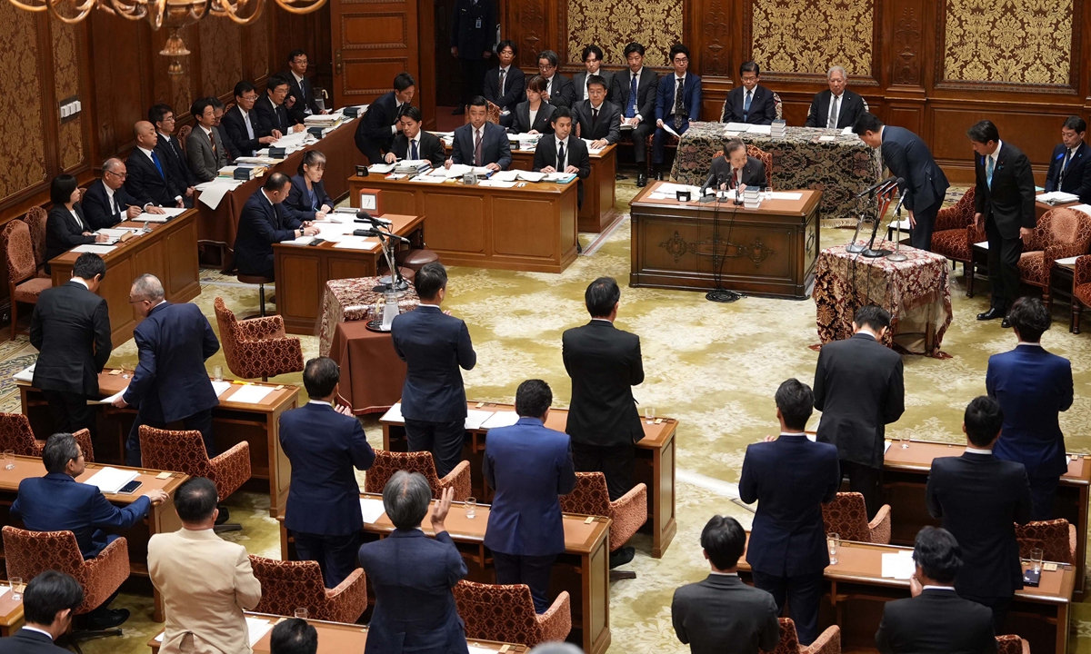 The Committee on Rules and Administration of the House of Representatives passes a bill to revise the Imperial House Law by a majority vote at the National Diet Building in Tokyo, Japan, on July 10, 2026.  Photos: VCG