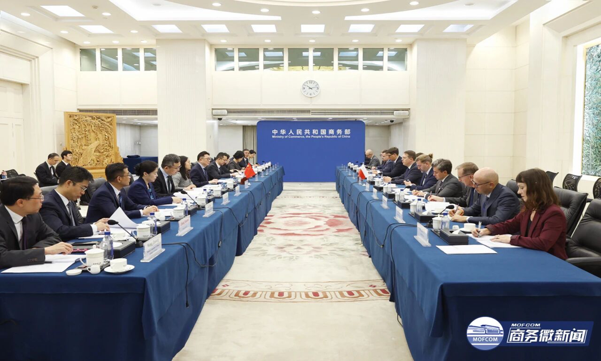 The 20th meeting of the China-Poland Joint Commission on Economic Cooperation is held in Beijing on August 27, 2026. Photo: The Ministry of Commerce's website  