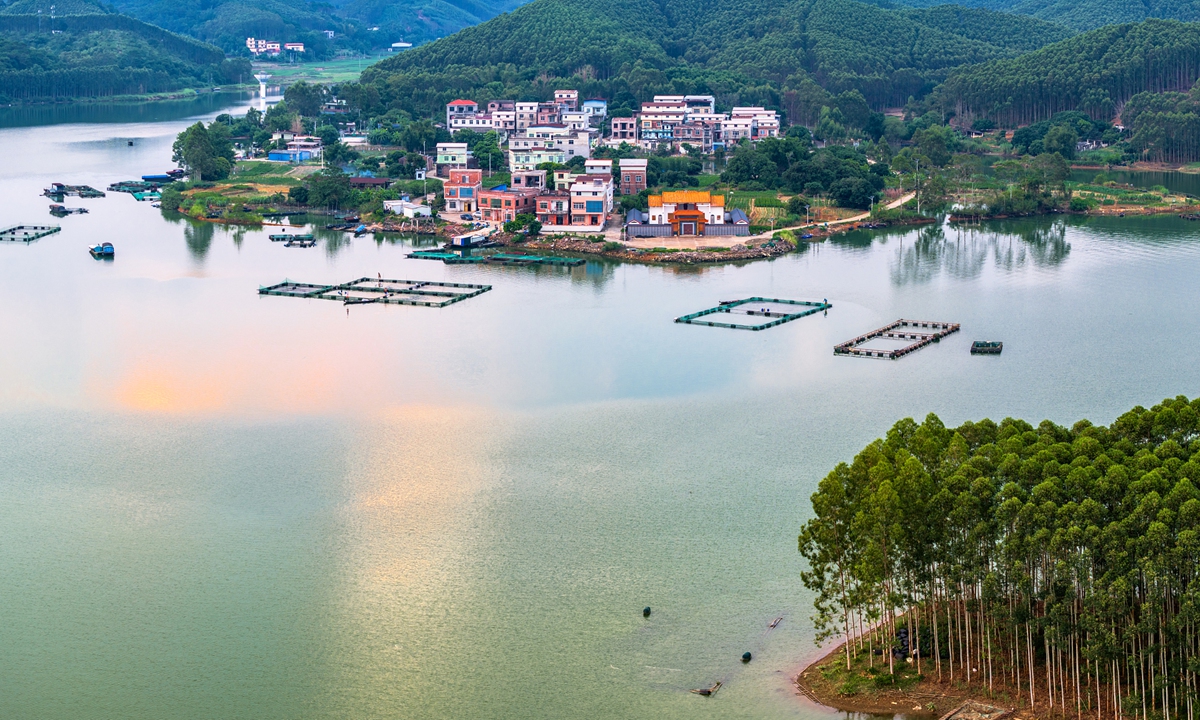 A picturesque ecological landscape at the starting point of the Pinglu Canal in Hengzhou, South China's Guangxi Zhuang Autonomous Region Photos on this page: VCG