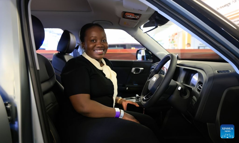 A visitor sits in a car of Chinese automaker BAIC during the Festival of Motoring in Johannesburg, South Africa, Aug. 28, 2026.
The 9th edition of the Festival of Motoring kicked off on Friday at Kyalami Grand Prix Circuit in Johannesburg. Chinese automakers showcase their latest models at the event. Photo: Xinhua