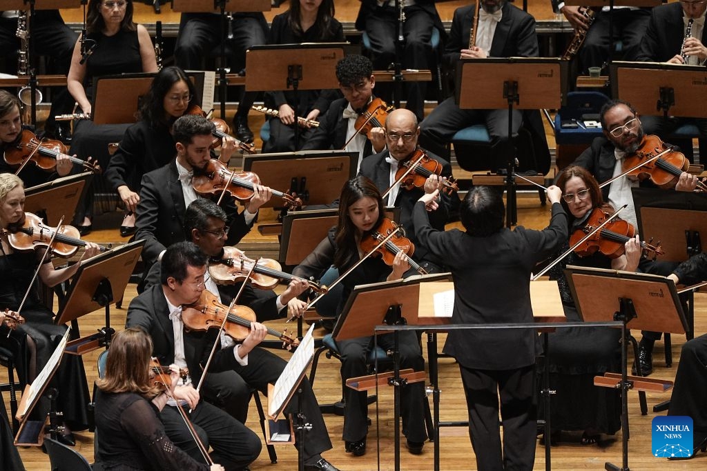 This photo taken on Sept. 3, 2026 shows a scene of a concert at the Sala Sao Paulo in Sao Paulo, Brazil. Jointly presented by the China National Centre for the Performing Arts (NCPA) Orchestra and the Sao Paulo Symphony Orchestra, the concert showcased the cultural charm of China and Brazil through a dialogue of music. (Photo: Xinhua)
