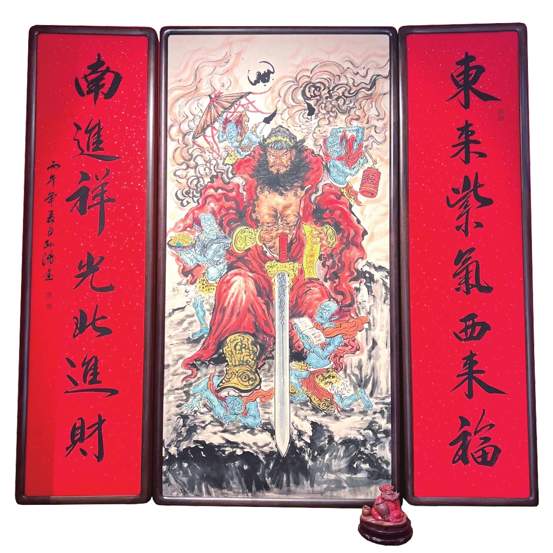 A Zhong Kui painting by Xie Chong Photo:  Courtesy of Xie Chong Yin Tingting, a representative inheritor of Lingbi Yin-style Zhong Kui paintings Photo: Courtesy of Yin Tingting
