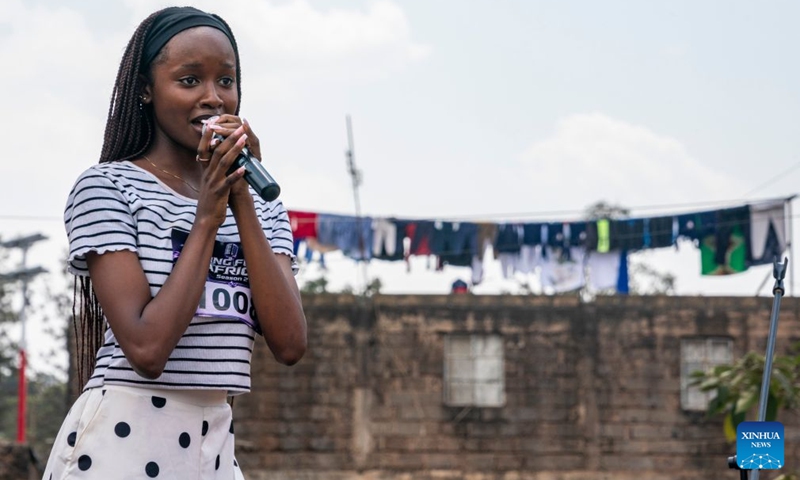 A woman attends the audition of the second edition of the musical talent show Sing for Africa in Kibera, Nairobi, Kenya, Sept. 5, 2026. A flagship program of the 2026 China-Africa Year of People-to-People Exchanges, the second edition of the China-backed musical talent show Sing for Africa aims to nurture local musical talent while creating a platform for fostering cross-cultural dialogue. (Photo: Xinhua)