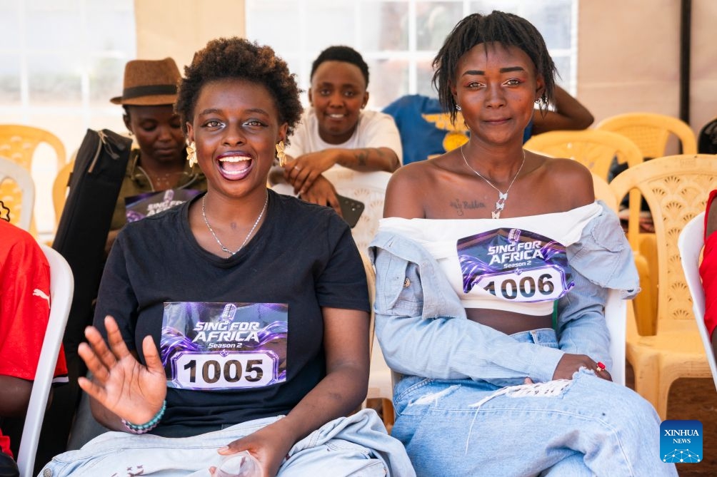 Women prepare to attend the audition of the second edition of the musical talent show Sing for Africa in Kibera, Nairobi, Kenya, Sept. 5, 2026. A flagship program of the 2026 China-Africa Year of People-to-People Exchanges, the second edition of the China-backed musical talent show Sing for Africa aims to nurture local musical talent while creating a platform for fostering cross-cultural dialogue. (Photo: Xinhua)
