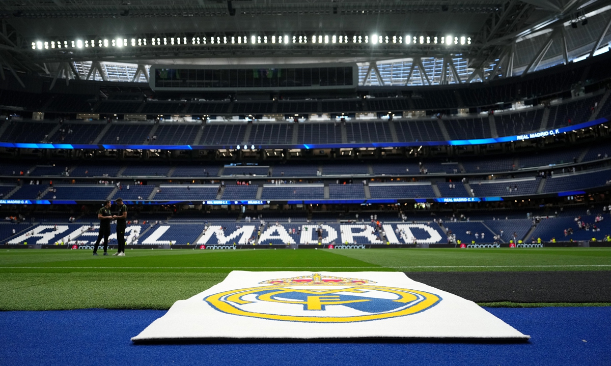 General view inside the stadium before the LaLiga EA Sports 2026/27 match between Real Madrid and Malaga CF at Estadio Santiago Bernabeu in Madrid, Spain on August 30, 2026. Photo: VCG