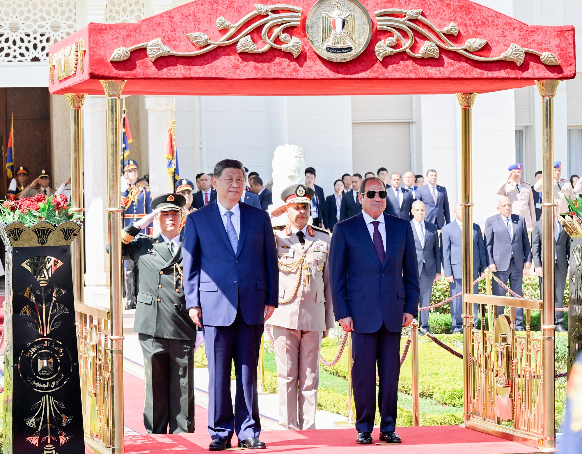 Chinese President Xi Jinping attends a welcome ceremony held by Egyptian President Abdel Fattah El-Sisi prior to their talks in Cairo, Egypt, on September 2, 2026. Xi held talks with Egyptian President Abdel Fattah El-Sisi in Cairo on the day. Photo: Xinhua