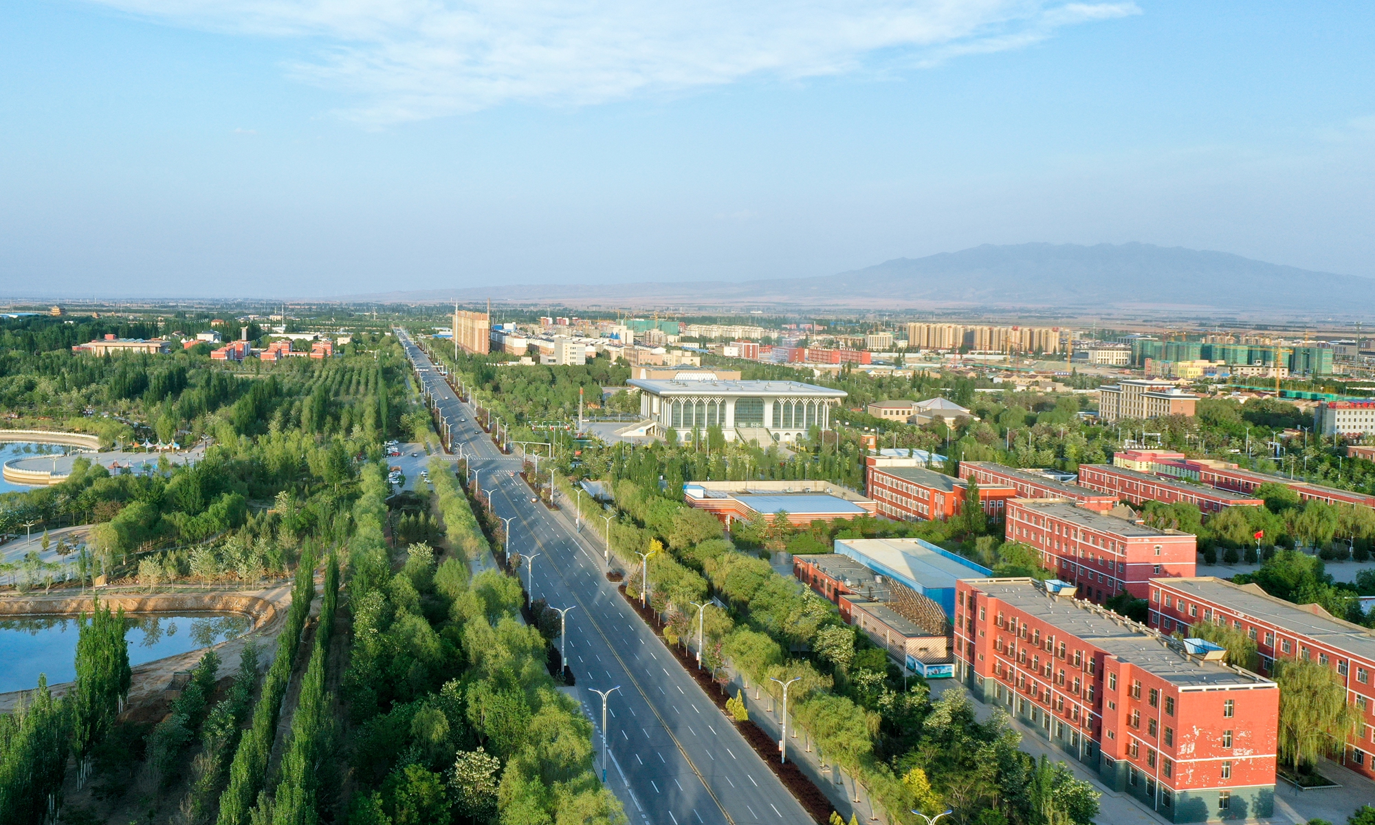 A view of Hongsibu?District of Wuzhong City, Northwest China's Ningxia Hui Autonomous Region Photo: Xue Ke/GT
