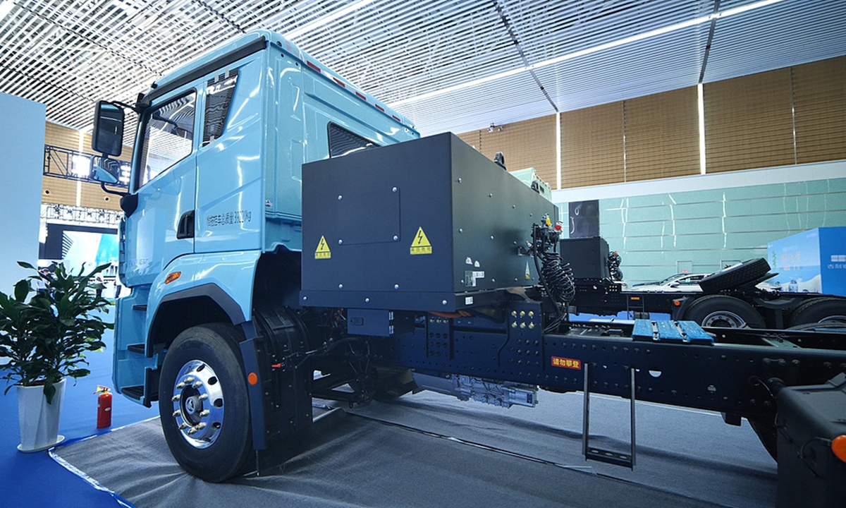 A new energy vehicle displayed at the 2026 World Power Battery Conference on September 3, 2026. Photo: VCG