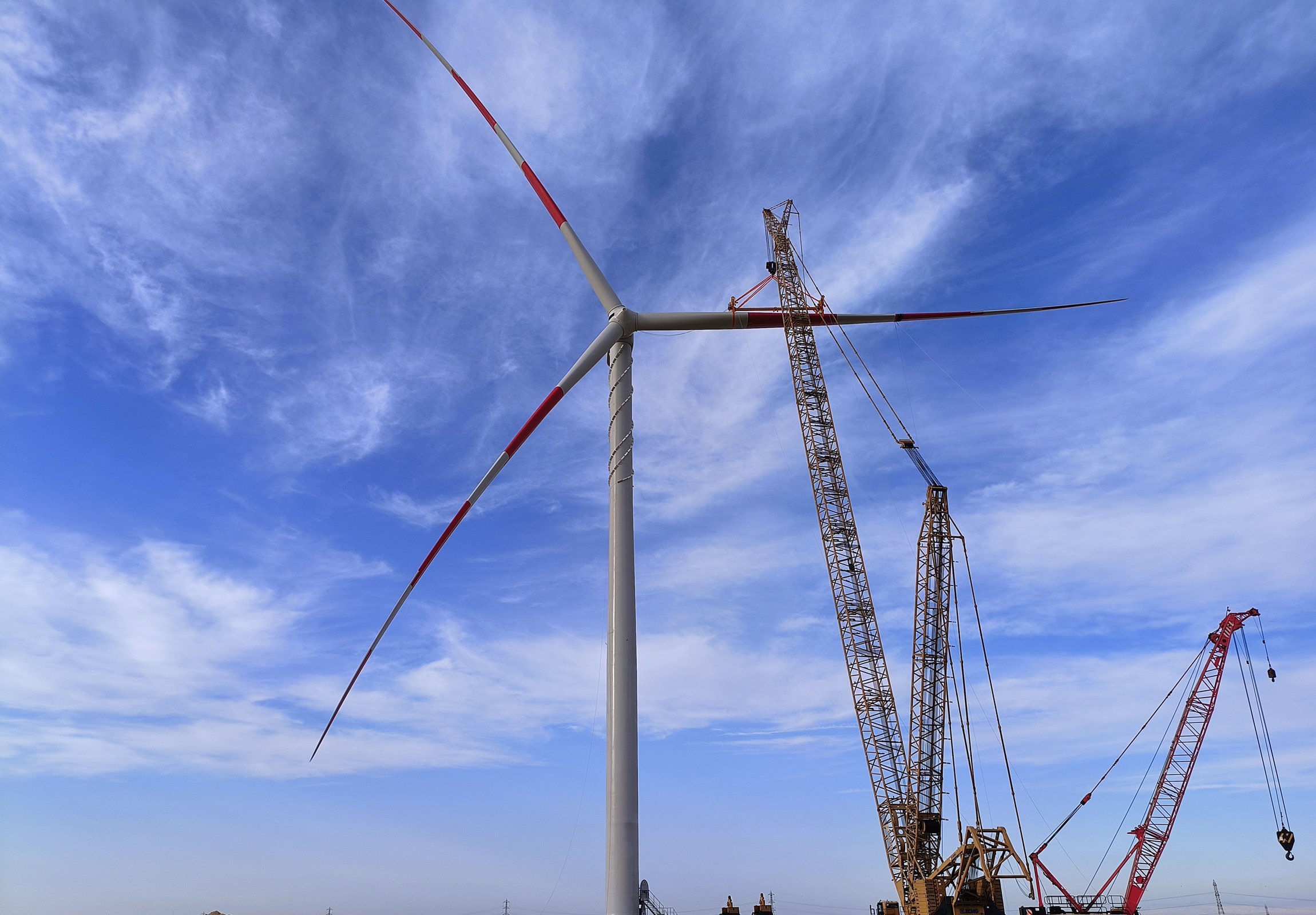 Installation Works at 500 MW Amunet Wind Farm, Ras Ghareb, Red Sea Governorate
