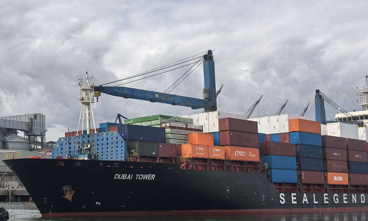 Sea Legend Shipping’s vessel Dubai Tower arrives in the port of the Teesport in the UK, on September 9, 2026. Photo: Courtesy of Sea Legend Shipping