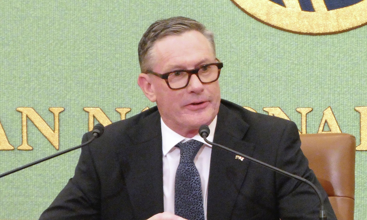 Australia's Ambassador to Japan Andrew Shearer holds a press conference at the Japan National Press Club in Tokyo, on September 9, 2026. Photo: VCG