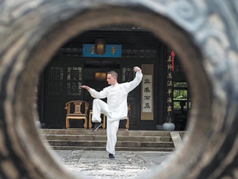 Martin Haase practices tai chi. (Photo courtesy of Martin Haase)