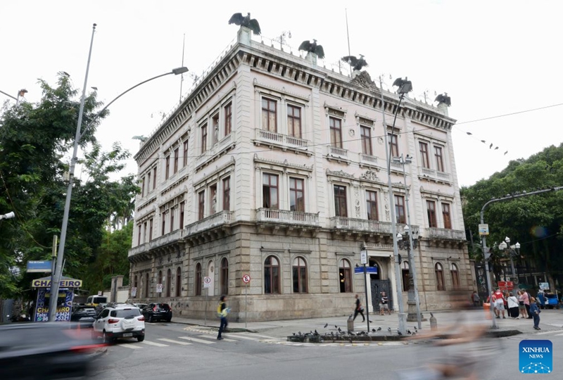 This photo taken on Sept. 12, 2026 shows an exterior view of the Museum of the Republic in Rio de Janeiro, Brazil. The Museum of the Republic is housed in Catete Palace in Rio de Janeiro, which served as Brazil's presidential palace from 1897 to 1960. (Xinhua/Jin Haoyuan)
