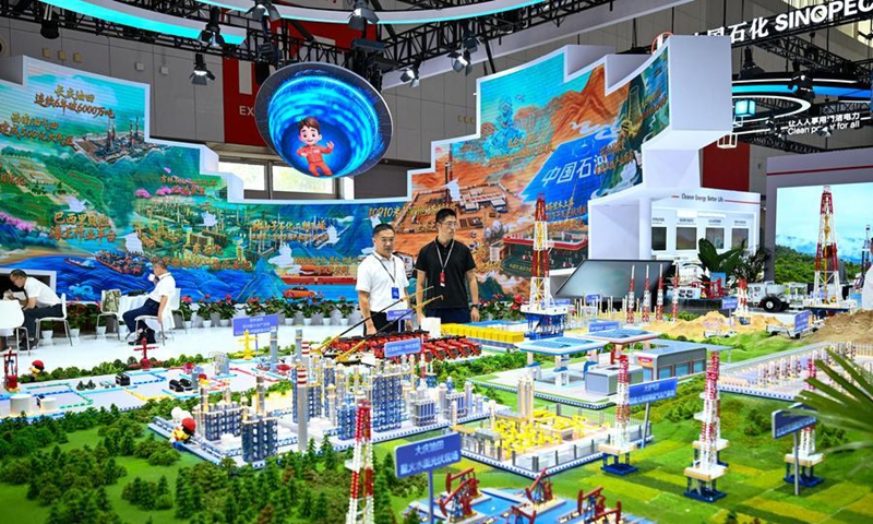 People visit the 2026 China Mining Conference and Exhibition in north China's Tianjin Municipality, Sept. 10, 2026. (Xinhua/Sun Fanyue)