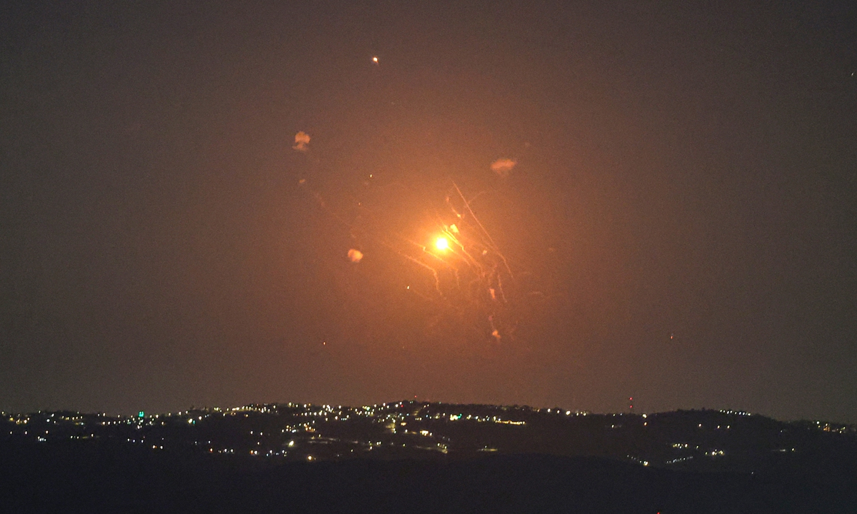 Jordanian air defenses reportedly intercept missiles launched from Iran, as seen from the Israeli side of the Jordan Valley, on September 9, 2026. Iran's Islamic Revolutionary Guard Corps announced that they had launched missiles at a US base in Al-Azraq in Jordan, in response to US attacks on Iranian oil tankers. Photo: VCG