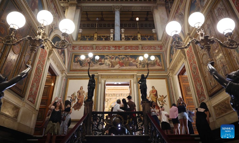 People visit the Museum of the Republic in Rio de Janeiro, Brazil, Sept. 12, 2026. The Museum of the Republic is housed in Catete Palace in Rio de Janeiro, which served as Brazil's presidential palace from 1897 to 1960. (Xinhua/Jin Haoyuan)