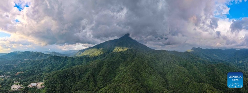A panoramic drone photo taken on Sept. 10, 2026 shows a view of the Wuzhishan section of the Hainan Tropical Rainforest National Park in south China's Hainan Province. The scenic ring road surrounding the Hainan Tropical Rainforest National Park passes through nine cities and counties in Hainan, including Lingshui, Baoting, Ledong and Changjiang, with a total length of 466 kilometers. The ring road was officially opened to traffic in December 2024.
This road connects the beautiful scenery of the mountainous areas in the central and southern parts of Hainan Island and builds a green corridor that balances ecological protection and cultural tourism development.
At present, many tourists come to cycle and drive on the road, boosting tourism-related consumption including accommodation, catering, specialty agricultural products, and outdoor culture and tourism along the road. Photo: Xinhua