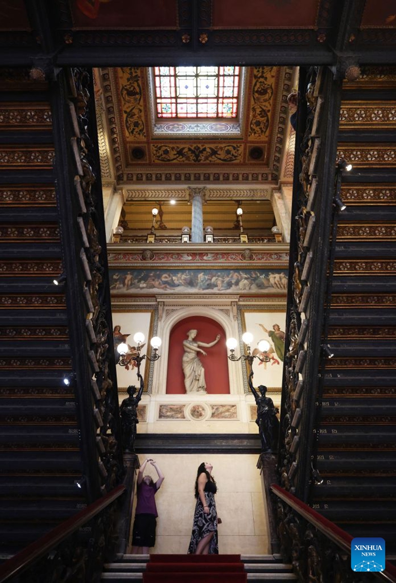 People visit the Museum of the Republic in Rio de Janeiro, Brazil, Sept. 12, 2026. The Museum of the Republic is housed in Catete Palace in Rio de Janeiro, which served as Brazil's presidential palace from 1897 to 1960. (Xinhua/Jin Haoyuan)