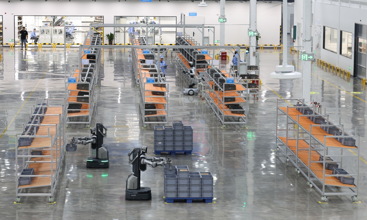 A view inside UBTECH Robotics' smart factory in Liuzhou, South China's Guangxi Zhuang Autonomous Region Photo: VCG