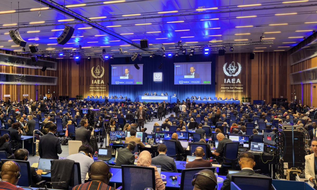 The Chinese delegation attends the 70th General Conference of the International Atomic Energy Agency in Vienna, Austria, on September 14, 2026. Photo: Courtesy of China Atomic Energy Authority
