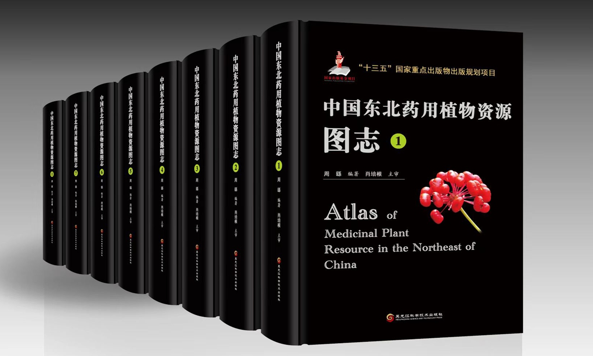 Nine-volume Atlas of Medicinal Plant Resource in the Northeast of China, authored by Zhou Yao