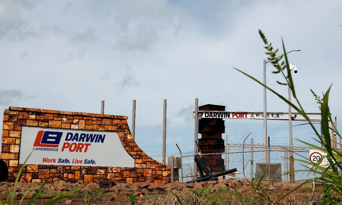 A general view of the access entry to the Port of Darwin on April 08, 2025 in Darwin, Australia. Photo: VCG