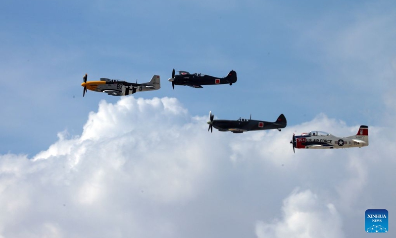Aircraft perform during the Sivrihisar Airshow 2026 in Sivrihisar district of Eskisehir in Türkiye, Sept. 19, 2026. The annual Sivrihisar Airshow kicked off in Türkiye's Sivrihisar district of Eskisehir on Saturday. Photo: Xinhua