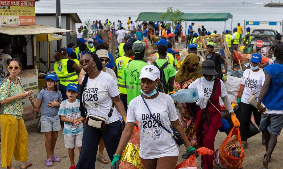 Local residents take part in a World Cleanup Day initiative in Dakar, Senegal on September 20, 2026. The inaugural World Cleanup Day was held in 2018 and in December 2023 the United Nations proclaimed it an official UN holiday. Photo: VCG