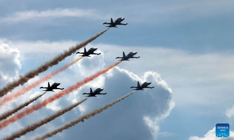 Aircraft perform during the Sivrihisar Airshow 2026 in Sivrihisar district of Eskisehir in Türkiye, Sept. 19, 2026. The annual Sivrihisar Airshow kicked off in Türkiye's Sivrihisar district of Eskisehir on Saturday. Photo: Xinhua