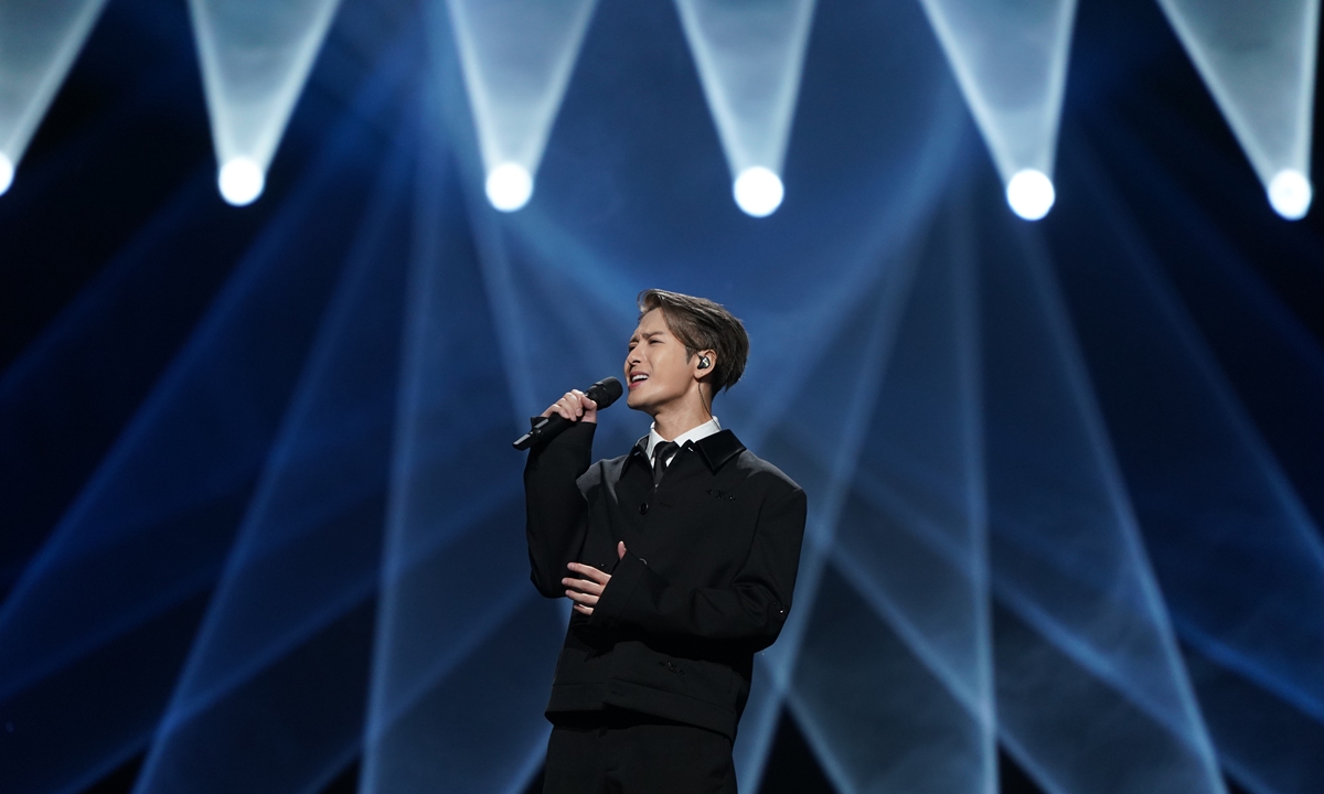 Singer Jackson Wang from Hong Kong, China, performs at the Greater Bay Area Film Concert 2026 held at the Galaxy Arena in Macao on September 20, 2026. Photo: VCG