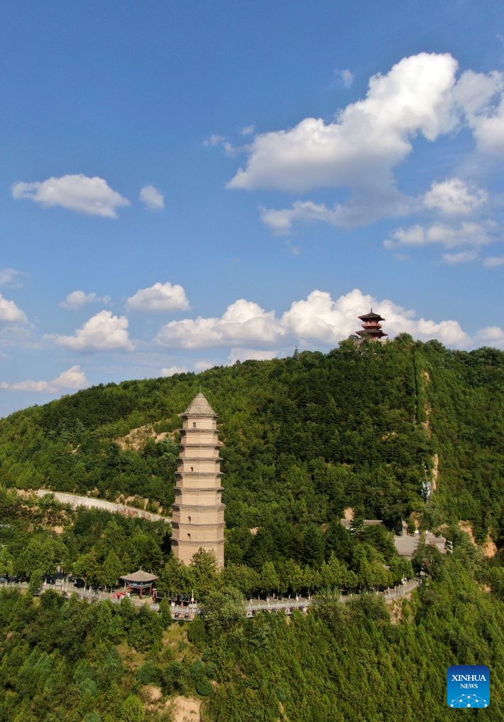A drone photo taken on Sept. 15, 2026 shows a view of the Baota Mountain in Yan'an City, northwest China's Shaanxi Province. At the end of 2025, the Xi'an-Yan'an high-speed railway began operation, formally integrating Yan'an into the national high-speed rail network. The railway has boosted tourism in Yan'an, which welcomed over 50 million domestic and international tourists in 2025.
Once a revolutionary base, Yan'an has evolved into a city that is increasingly attractive as a place to live, work, and visit. (Xinhua/Li Yibo)