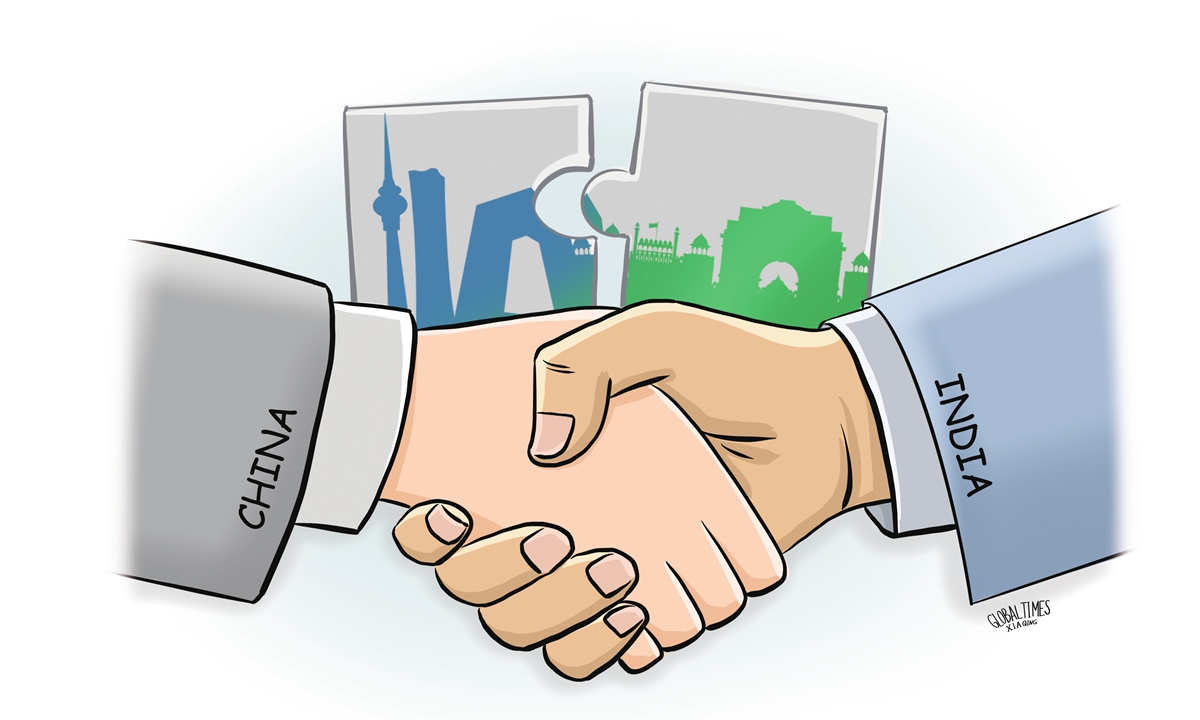 China-India cooperation Illustration: Xia Qing/GT
