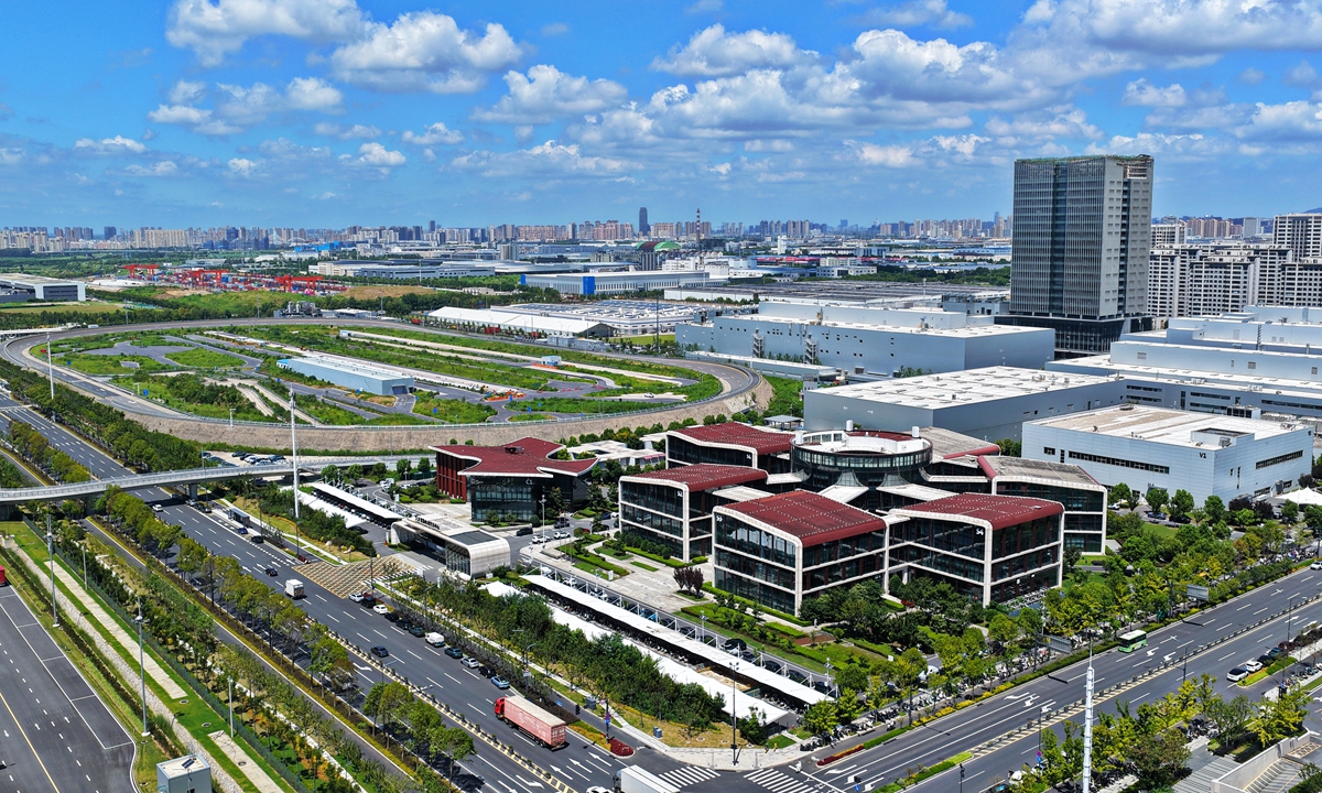 Aerial view of the Volkswagen smart electric vehicle facility in Hefei, East China's Anhui Province on August 24, 2026 Photo: VCG