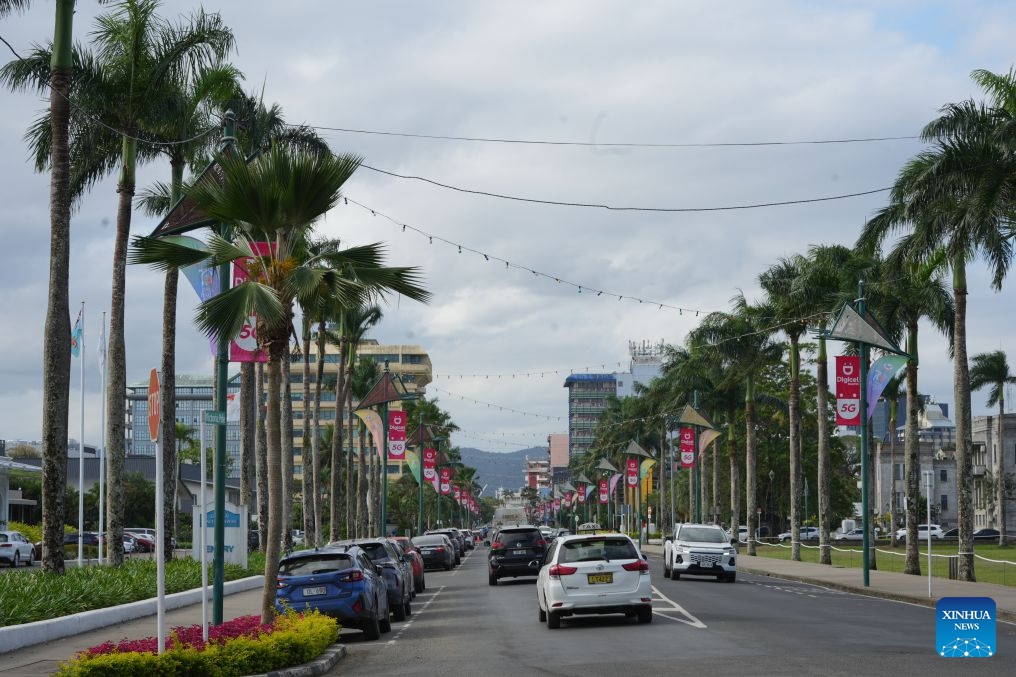 This photo taken on Sept. 21, 2026 shows a view of the Victoria Parade in Suva, Fiji. Located on the southeastern coast of Fiji's main island, Suva is the country's capital, major port and the most populous city. It serves as a key regional hub of the South Pacific for transportation, governance and diplomacy, as well as a prominent center for culture and education. (Xinhua/Bai Yongquan)