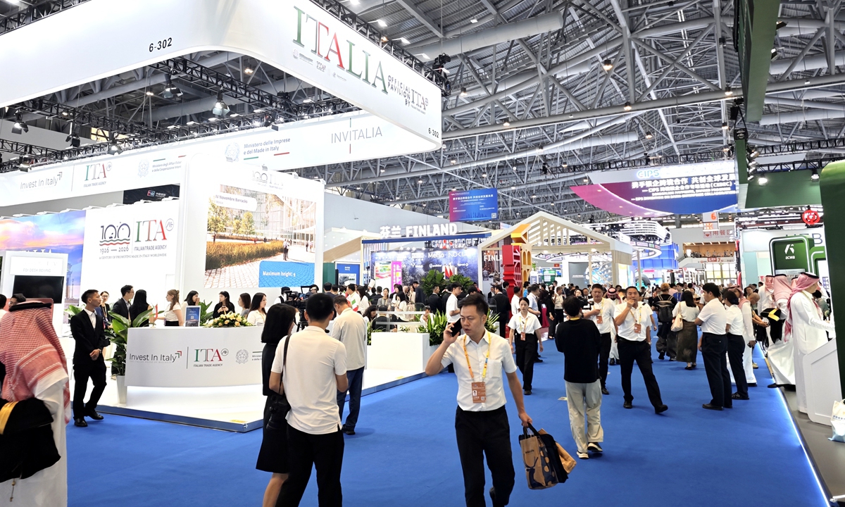 Visitors tour the 26th China International Fair for Investment and Trade in Xiamen, East China's Fujian Province, on September 8, 2026. Photo: Yin Yeping/GT