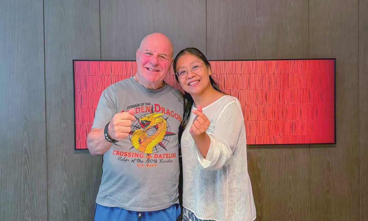 Zhou Xiangyu (right) meets with Ronald Sakolsky in Beijing on August 23, 2026. Photo: Courtesy of Zhou Xiangyu