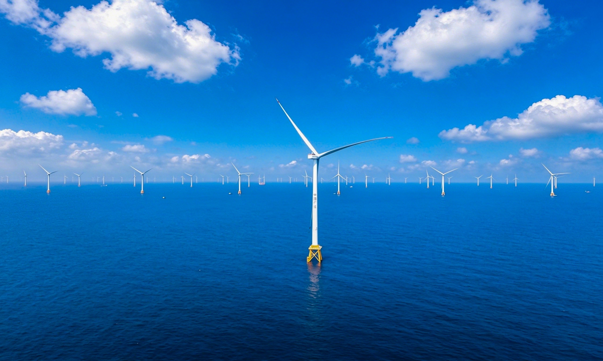 The Fanshi offshore wind power project in Yangjiang, South China's Guangdong Province Photo: Courtesy of CGN