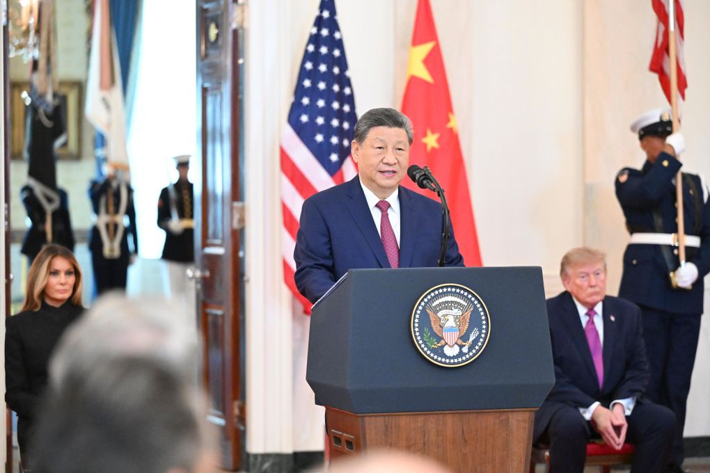 Chinese President Xi Jinping addresses a welcome ceremony held by U.S. President Donald Trump at the White House in Washington, D.C., the United States, Sept. 24, 2026. Trump held a welcome ceremony for Xi, who is on a state visit to the United States, at the White House on Thursday. (Xinhua/Li Xiang)