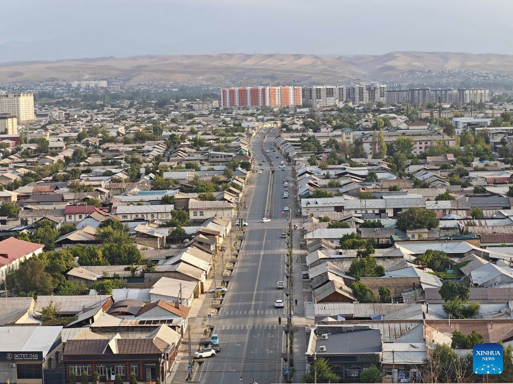 This photo taken with a mobile phone shows a view of Osh, Kyrgyzstan, on Sept. 23, 2026. (Xinhua/Ding Lei)