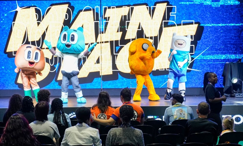 People watch a performance during Comic Con Africa 2026 in Johannesburg, South Africa, Sept. 25, 2026. The event is held here from Sept. 24 to 27. (Photo by Shiraaz Mohamed/Xinhua)