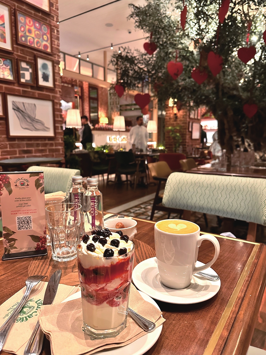 Customers can enjoy coffee and beverages at a café in Riyadh. Photo: Courtesy of Ma Cuihan 