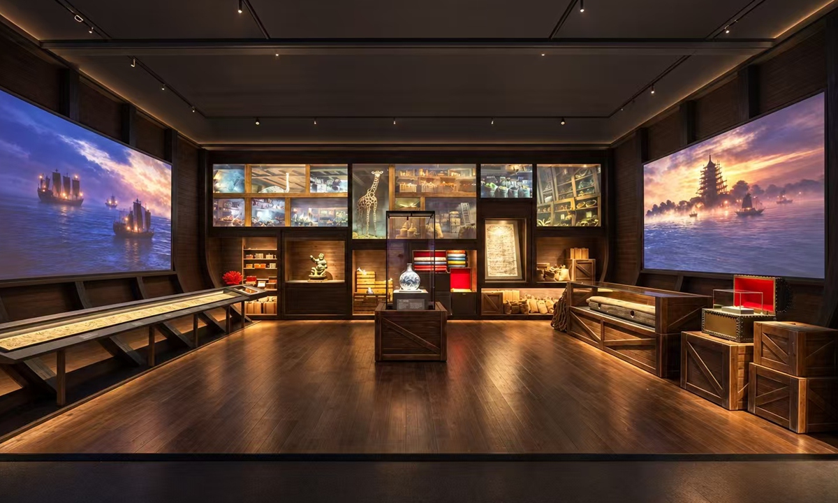 The displaying space of Zheng He at the Nanjing Grand Bao'en Temple Ruins Museum Photos: Courtesy of the Nanjing Grand Bao'en Temple Ruins Museum