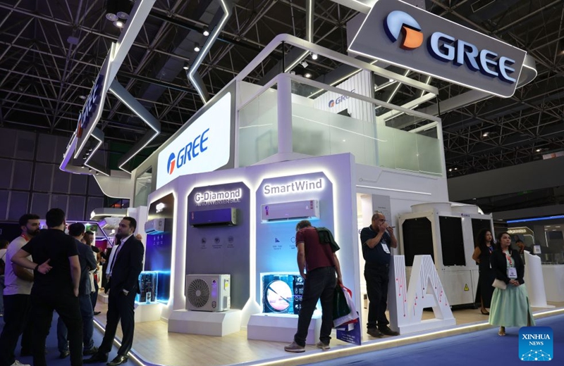 This photo taken on Oct. 6, 2026 shows the exhibition stand of Gree during the FEBRAVA Rio at the Riocentro convention and event center in Rio de Janeiro, Brazil. The three-day FEBRAVA Rio (Portuguese short for International Fair of Refrigeration, Air Conditioning, Ventilation, Heating, Air and Water Treatment) kicked off here on Tuesday. Some Chinese brands showcased their latest products during the fair, drawing great attention from visitors. Photo: Xinhua