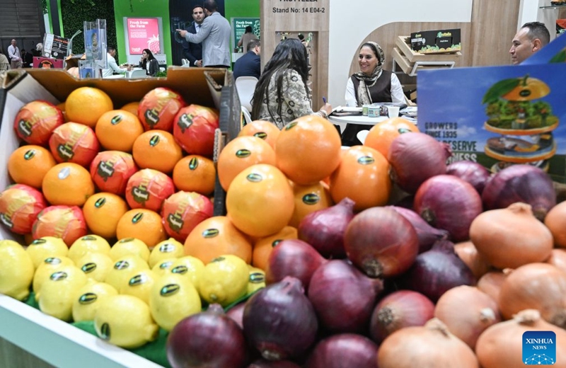 People gather at the IFEMA Madrid convention center for commercial negotiations at Fruit Attraction in Madrid, Spain, Oct. 6, 2026. Fruit Attraction is scheduled to take place from Oct. 6 to Oct. 8 in Madrid. Photo: Xinhua