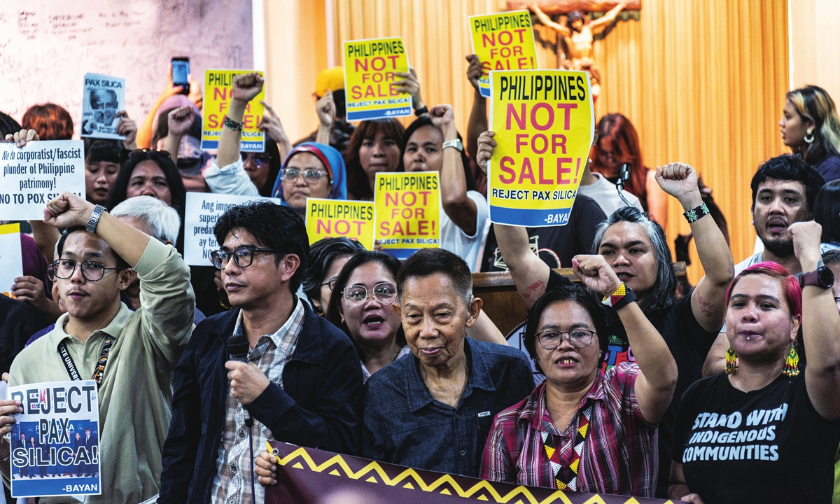 Various groups convened to launch the Network Opposed to Pax Silica in Quezon City, Metro Manila, the Philippines, on August 31, 2026. Photo: IC
